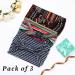 Zoestar Boho Wide Stripes Black Yoga Headscarf | Vintage Stylish Turban Hair Bands | 3-Piece Elastic Fashion Accessories for Women & Girls - Buy Online on GoSupps.com