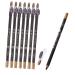 Mikinona 8pcs Sharpener Eyebrow Pencil beauty eyebrow pen Wooden waterproof eyebrow pencil 1 count (Pack of 1) Black
