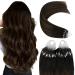 Youngsee Microring Extensions Brown Microring Hair Extensions Real hair Microring Extensions Real Hair 1g Microring Human Hair Braun Ombre Micro Ring Hair Extensions Remy 50g #2/2/6 55 cm-Micro 3-4- #2/2/6