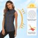 Koscacy Women's Sleeveless Golf Tennis Polo Shirt - Pure Black, Size Large - Buy Online on GoSupps.com
