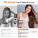 Hair Dryer - Fentgo High Speed Ionic Blow Dryer with Diffuser | 1500W 4 Temps/2 Speeds Fast Drying for Women | Travel-Friendly Olive Green - Buy Online on GoSupps.com