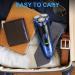 NWOUIIAY Electric Razor Shavers for Men - Wet/Dry with 3 Rotating Heads and USB Rechargeable Beard Razor - Blue - Buy Online on GoSupps.com