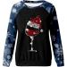 Women's Christmas Snowman Penguin Print Sweatshirt - Blue, Comfy & Cute Xmas Pullover - Buy Online on GoSupps.com