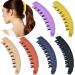 6 Pieces Large Banana Clips Big Banana Hair Clips for Thick hair Non-slip Ponytail Holder Clip for Women and Girls 6 Colors 6 Mix Colors