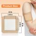 Carbou Silicone Foam Dressing 4x4 with Gentle Border - Waterproof, High Absorbency Wound Care Bandage for Pressure Sore, Leg Ulcer, Diabetic Ulcer - 10 Pack - Buy Online on GoSupps.com