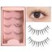 Natural Eyelashes Wispy False Eyelashes Natural Look Reusable Easy To Apply 5 Pairs (TM26)