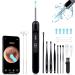 Ear Wax Removal Ear Cleaner with 1080P HD Camera with 6 LED Lights/IP67 Waterproof Lens/8 Traditional Tools Ear Wax Removal Kit Rechargeable Ear Cleaning kit for iOS Android Tablet (Black11)