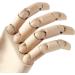 JOIKIT 2 Pack 10 Wood Art Mannequin Hand - Left & Right Wooden Manikin Hand Model for Drawing, Sketching, Painting - Flexible Moveable Fingers - Buy Online on GoSupps.com