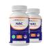 Vitamatic NAC Supplement N-Acetyl-L-Cysteine (NAC) with Milk Thistle 50:1 Extract - Supports Immune Respiratory Liver Health 1200 mg per Serving 120 Veg Capsules - 2 Pack