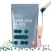 Wax Beads - VOIRO 1 LB Hard Wax Beans for Hair Removal - Brazilian Bikini Wax with 10 Wax Sticks - at Home Waxing Beads for Eyebrows, Face, Legs, Armpit, Body - Perfect Refill Wax for Any Wax Warmers Blue