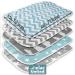 Breathable Washable Baby Diaper Wrap Pad - Zigzag Blue 50x70 cm | Reusable Infant & Toddler Ceiling Pad - Buy Online on GoSupps.com