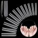 LIONVISON 3XL Extra Long Tapered Square False Nails 240Pcs Clear Square Straight Fake Nail Tips for Acrylic Nails 12 Sizes Full Cover Press On Nail Tips for Manicure Salon DIY Nail Art Clear Tapered Square