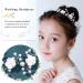 IYOU Princess Communion Headpiece Flower White Headband Pearl Hair Vine Bridal Wedding Hair Accessories for Flower Girls - Buy Online on GoSupps.com