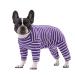 Ruiqas Dog Surgery Suit for Male and Female Dogs Prevents licking breathable pet body with strips XXL violet striped