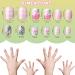 120 Pack Girls Fake Nails - Rainbow & Flamingo Full Cover Short Artificial Nail Tips for Kids - Nail Art Decoration - Buy Online on GoSupps.com