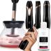 Makeup Brush Cleaner Machine with Shampoo - Automatic Electric Makeup Spinning Dryer with Rubber Collars - 2 in 1 Makeup Brush tools Cleaner and Dryer with Shampoo Included - Wash and Dry in Seconds