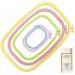 5 Size Colorful Embroidery Hoop Rectangle Square Embroidery Frame Cross Stitch Hoop Sewing Tool for Art Craft Handy Sewing (Multicolor) LAMXD Embroidery Hoop
