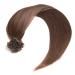 Dark Brown Keratin Bonding Extensions | 100% Remy Human Hair | 50x 1g 45cm U-Tip | Long Smooth Strands | Color #2 - Buy Online on GoSupps.com