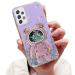 Tivenfezk Nadoli for Samsung Galaxy A72 4G/5G Treibsand B r Astronaut Hidden Stand Shell caricature glitter astronaut stand soft silicone bling mobile phone case Samsung galaxy a72 4g/5g purple