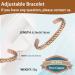 EnerCoppeX Copper Magnetic Bracelet for Women - Detox Jewelry with 3500 Gauss Magnet (CPB-1072SG) - Buy Online on GoSupps.com