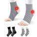 2 pairs of neuro socks for men and women ankle bandage orthopedic compression socks neuropathy socks plantar fasciitis socks compression socks waved ankle support (s/m)