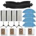 EpheyFIF Vacuum Filters Replacement Kit For Conga 7490/7290 For Eternal Spare Parts Mop Mat Dust Bag Main Side Brush Filter Mop Main Brush (17Pcs)