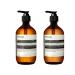 Aesop Geranium Leaf Body Cleanser & Resurrection Aromatique Hand Wash | Paraben Cruelty-free & Vegan | 16.9 oz each