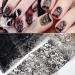 Retro Holographic Nail Art Foil Transfer Stickers - Black Lace Flower Designs | Nail Art Supplies for Women | Floral Manicure Decorations (10 Sheets) - Buy Online on GoSupps.com