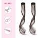 REECHO Long Side Air Bangs Wavy Curly Clip in Curtain Bangs - Dark Brown 12 Inch - 2 PCS Set - Buy Online on GoSupps.com