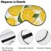 Soft Lemon Fruit Pattern Eye Mask | Adjustable Sleep Mask for Men & Women | Comfortable Eye Cover for Travel & Relaxation - Buy Online on GoSupps.com