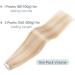 Elailite Tape Extensions - Real Hair Adhesive Remy Extensions 16 Inch (40cm) 40 Pieces 100g - Ash Blond & Bleached Blonde - Buy Online on GoSupps.com