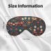 Mexican Folk Boho Print Unisex Sleep Mask - Double-Sided Eye Mask for Sound Sleep & Skin Care | Black - Buy Online on GoSupps.com