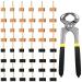 24 Pairs High Heel Replacement Tips Womens Shoes Heel Repair Caps with 6 Inch Stiletto Remove Pliers Women High Heel Repair Tool Kit Dowels Repair Tips Pin Kit  6 Size (8-12.5mm)  U Shape  Black Beige