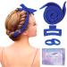 Locken winders curl up without heat improved 60 "Extra -long Heatless Curls Band curlers without heat overnight diy hair curler set hair band wave designers for medium long hair (dark blue)