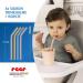 Shop Bright Silicone Straws for Toddlers & Kids | Set of 4 with Cleaning Brush | Safe for Ages 2+ - Buy Online on GoSupps.com