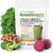 GreatGreens Organic Greens Superfood Powder - 150g - 36 Raw Soil Association Certified Organic Food Form Ingredients - Nutritious Organic Greens Supplement - High Fibre Daily Greens Smoothie Drink