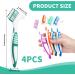 Ergonomic Toothbrush Set - 4 Pieces Denture & Braces Cleaning Brush Heads | Portable & Double Angle Design for Optimal Dental Care - Buy Online on GoSupps.com