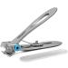Nail clippings for thick nails - over 15 mm wide cheek opening robust toenail clippers for thick nails fingernail clippers with nail files better for older people men (silver)