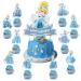 37Pcs Cinderella Party Cake&Cupcake Toppers for Birthday Party Supplies Girls' Theme Birthday Party Decoration