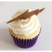 Set of 6 Harry Potter Inspired Sugar Cake Toppers: Wizard Hat Lightening Bolt Scar Quidditch Golden Snitch Owl Bat & Broomstick - Buy Online on GoSupps.com