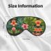 Tropical Leaves & Flowers Sleep Mask - Adjustable Breathable Eye Mask for Comfortable Sleep | Shop Internationally - Buy Online on GoSupps.com