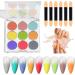 Poudre ongles pigment e finition miroir magique brillante Ensemble de poudres finition miroir magique brillante art d grad couleur arc-en- paillettes bricolage d coration d'ongles CF01 - Buy Online on GoSupps.com