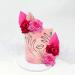 JeVenis Rosa Acrylic Minimalist Art Lady Face Cake Topper Pink Rose Cake Topper Gold Palm Leaves Wedding Cake Toppers for Wedding Bridal Shower Birthday Party - Buy Online on GoSupps.com