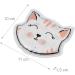 Relaxdays Cooling Pads for Children - Set of 4 Ice & Hot Compress Gel Packs (10x11 cm) - Transparent Cat Design - Buy Online on GoSupps.com