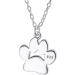 Personalized A-Z Pet Paw Pod Necklace | Sterling Silver & Gold-Plated Animal Jewelry for Women & Teens - Buy Online on GoSupps.com