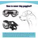 NAMSAN Dog Goggles Transparent Pet Sunglasses Waterproof Windproof Eye Protection for Large/Medium Dog Clear - Buy Online on GoSupps.com