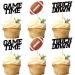 Keaziu 24 Pack Rugby Ball Cupcake Topper Touch Down Game Time Cupcake Picks Rugby Ball Themed Soccer Ball Toothpicks for Men Boys Birthday Decorations 1 Rugby 1