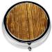 Gold Sequin Sparkle Round Pill Box | 3 Compartment Portable Travel Medicine Organizer - Mini Decorative Pill Case for Vitamins & Tablets - Buy Online on GoSupps.com