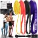 FitBeast Resistance Bands Set 4 Different Levels Pull Up Assist Bands for Strength Training Crossfit Powerlifting Muscle Toning Yoga Mobility Exercises Rehabilitation Full-Body Workout