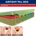 Doruimi Weekly Pill Box Organiser - 7 Day 4 Times A Day Medication and Vitamin Organizer with 28 Compartments, Olive Rainbow Design - Buy Online on GoSupps.com